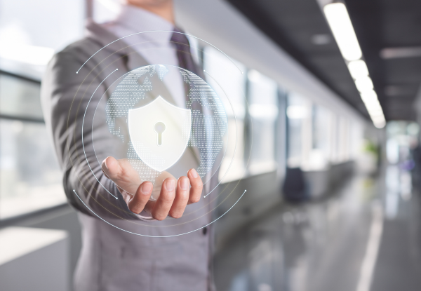 Happy family at home feeling secure