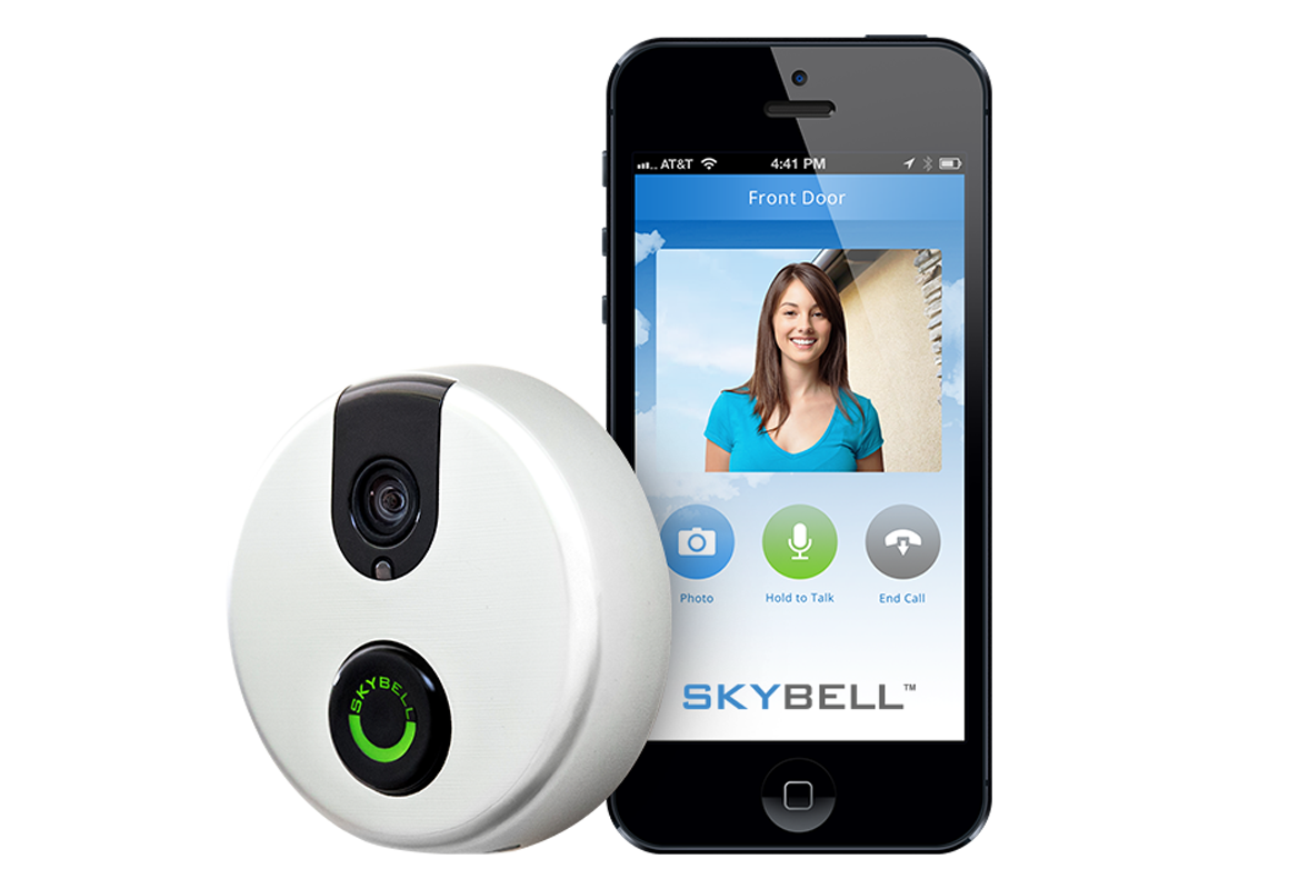 Parent checking security camera